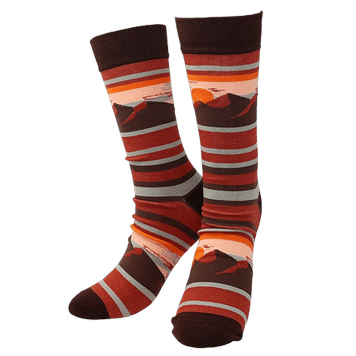 Mountain Stripe Lone Rock Knit Socks