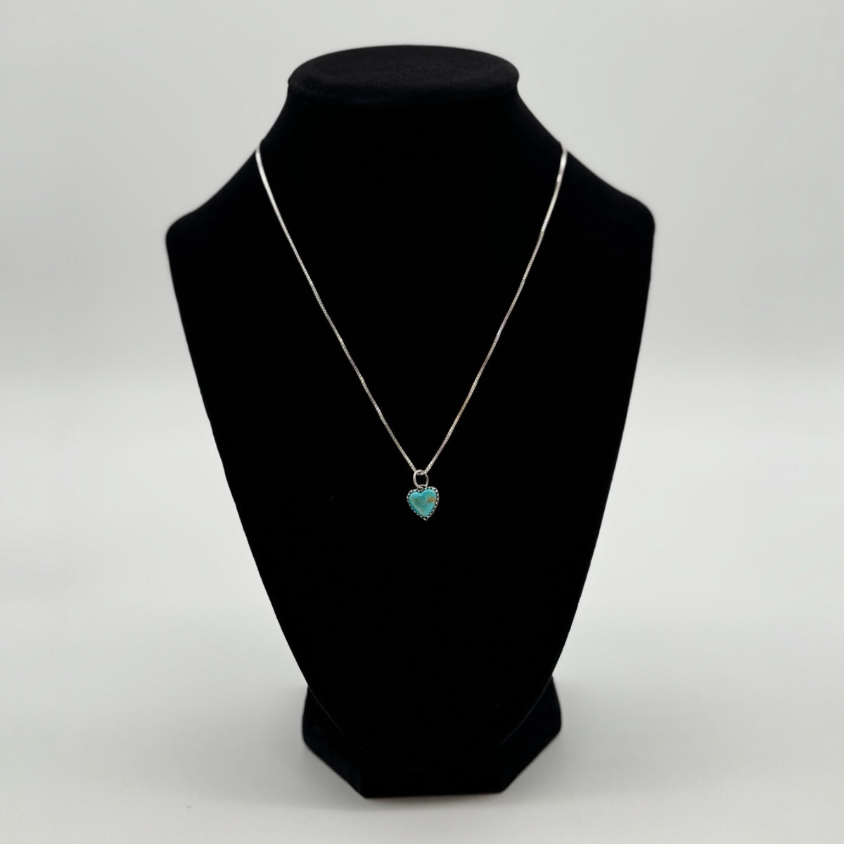 Tiny Turquoise Heart Necklace