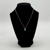 Tiny Turquoise Heart Necklace