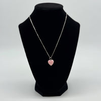 Small Pink Conch Heart Necklace