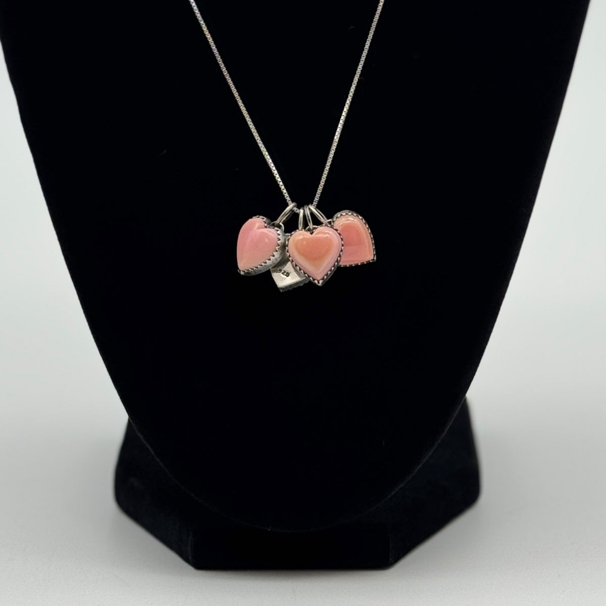 Small Pink Conch Heart Necklace