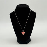 Large Pink Conch Heart Necklace