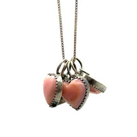 Small Pink Conch Heart Necklace