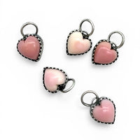 Small Pink Conch Heart Necklace