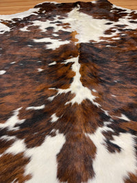 Large Speckle Long Hair Cowhide- Tricolor