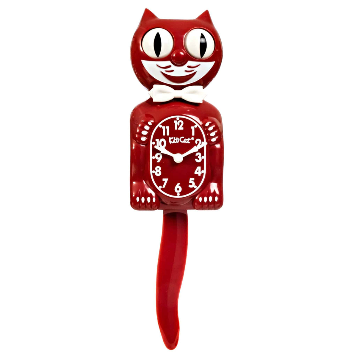 Space Cherry Red Kit-Cat Klock