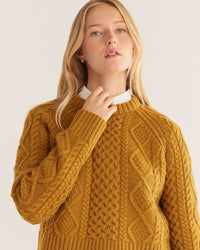 WOMEN’S PENDLETON SHETLAND COLLECTION FISHERMAN SWEATER
