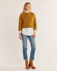 WOMEN’S PENDLETON SHETLAND COLLECTION FISHERMAN SWEATER