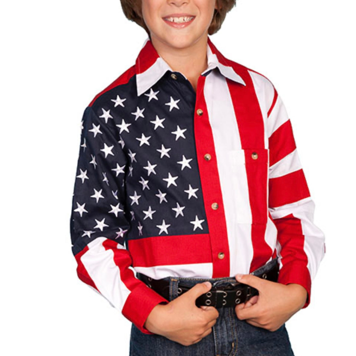 Long Sleeve Kids Flag Shirt