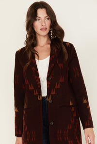 Pendleton Women's Mixed Print Western Jacksonville Jacquard Coat