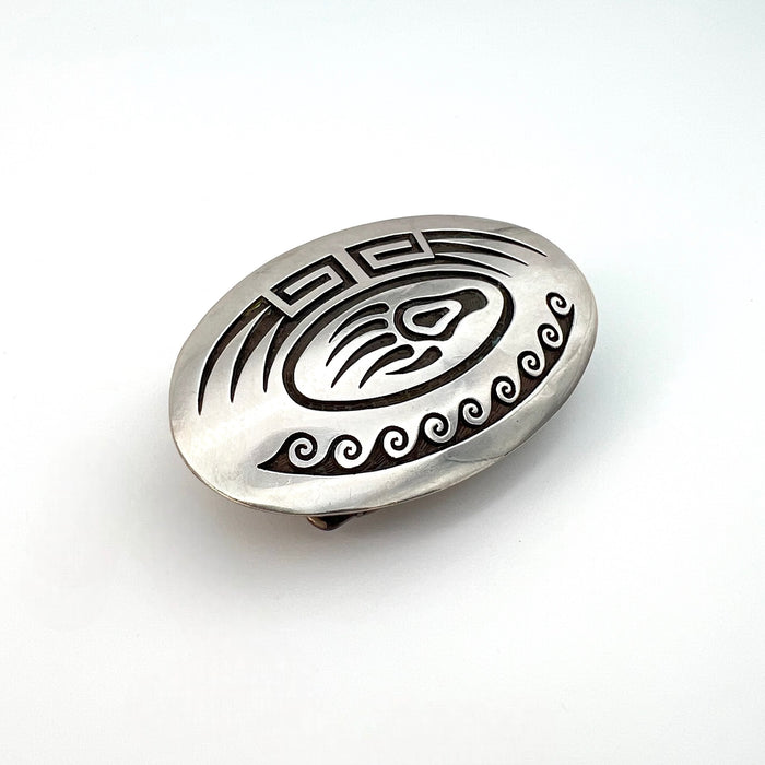 Vintage Bear Paw Hopi Sterling Silver Buckle