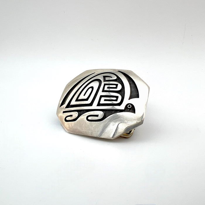 Vintage Signed Hopi Sterling Silver Buckle