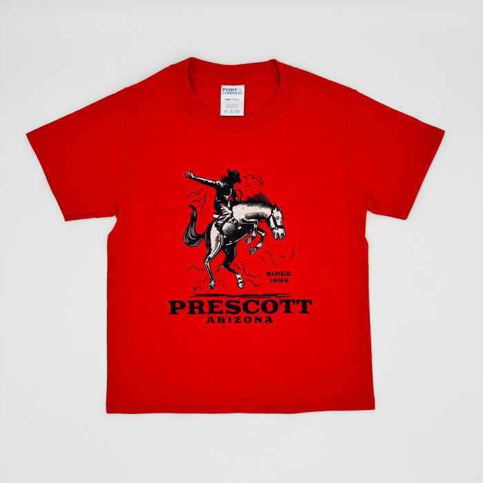 Kids Prescott Arizona Cowboy Rider Since 1864 Tee