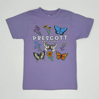 Kids Youth Butterfly and Flowers Prescott Arizona Tee