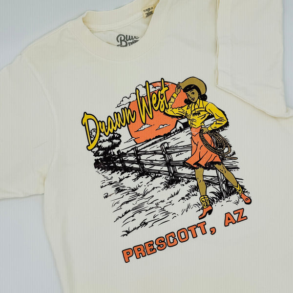 Drawn West Vintage Pin-up Cowgirl T-Shirt