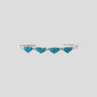 Handcrafted Turquoise Heart Bracelet