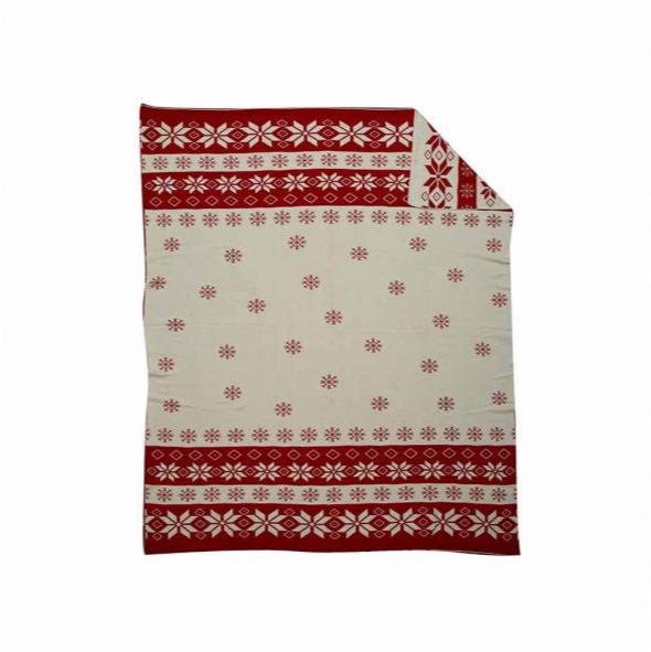 Snowflakes & Poinsettias Galore Throw