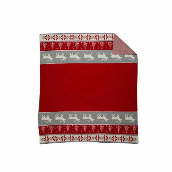 Reindeer in a Row Throw