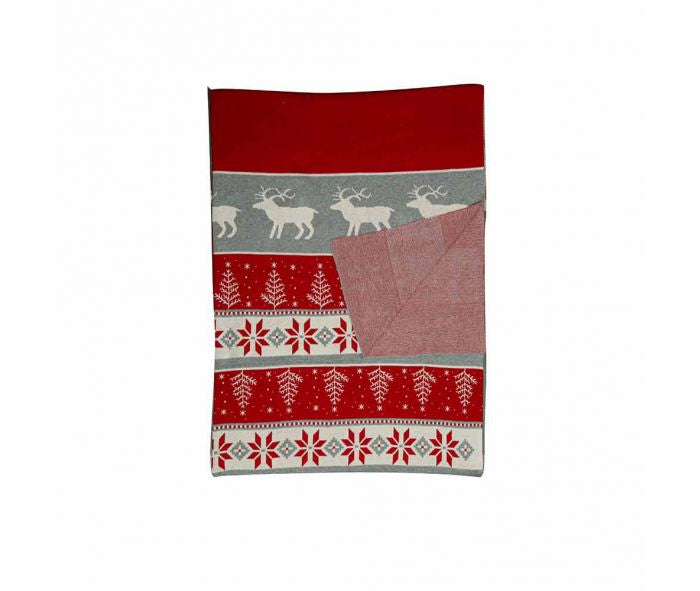 Reindeer in a Row Throw