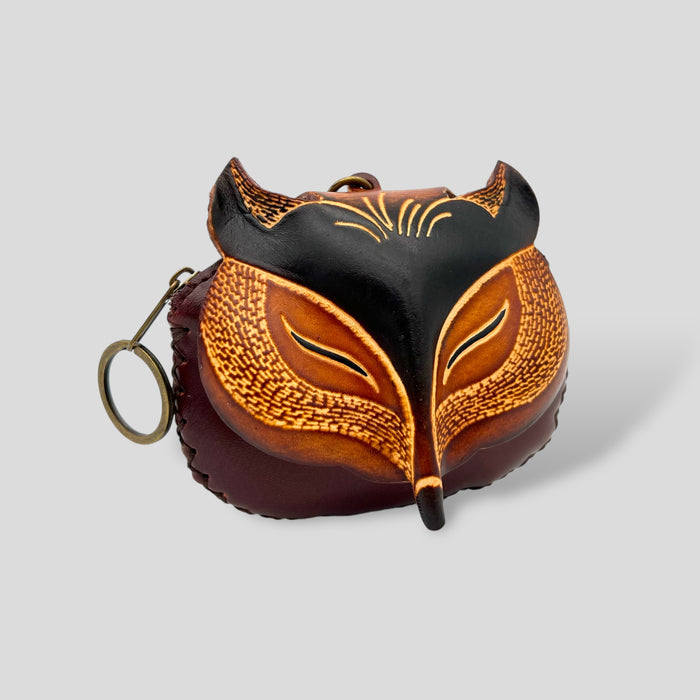 Small Fox Handmade Leather Wristlet