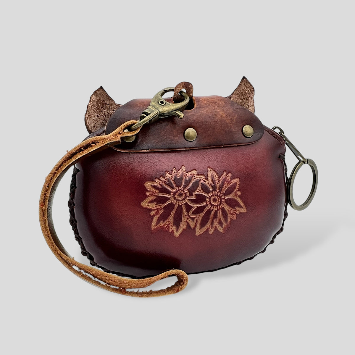 Small Fox Handemade Laether Wristlet