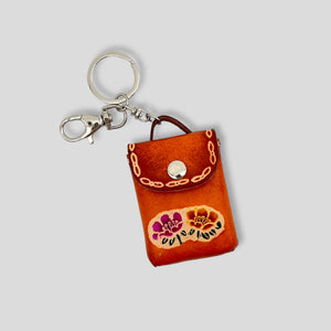 Tiny Leather Bag Keychain