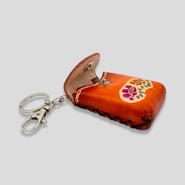 Tiny Leather Bag Keychain