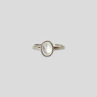 Dainty Moonstone Sterling Silver Rings