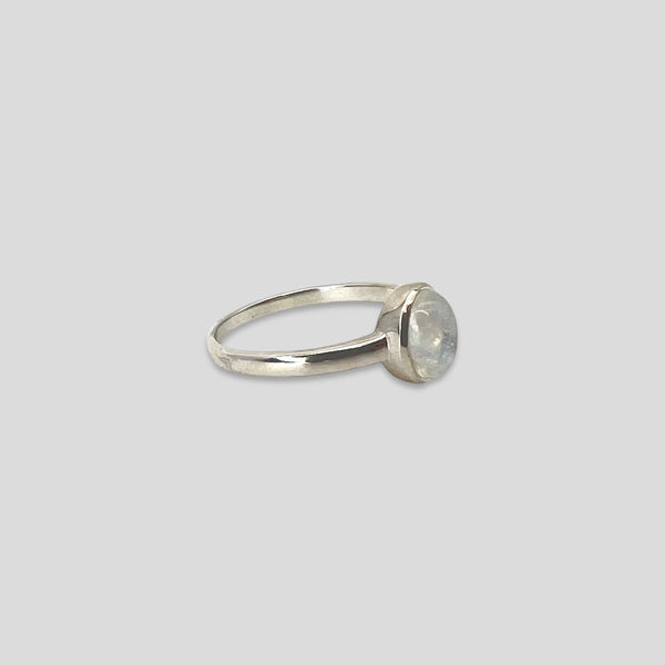 Dainty Moonstone Sterling Silver Rings