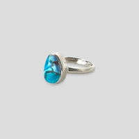 Golden Hill Turquoise Sterling Silver Ring- Size 8