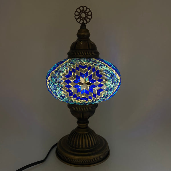 Handmade Turkish Table Lamps - Blue 1