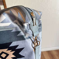 Grey Aztec Weekender Bag