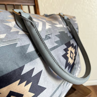 Grey Aztec Weekender Bag