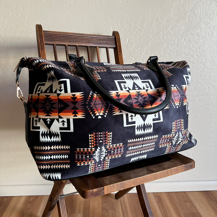 Black Aztec Duffel Bag