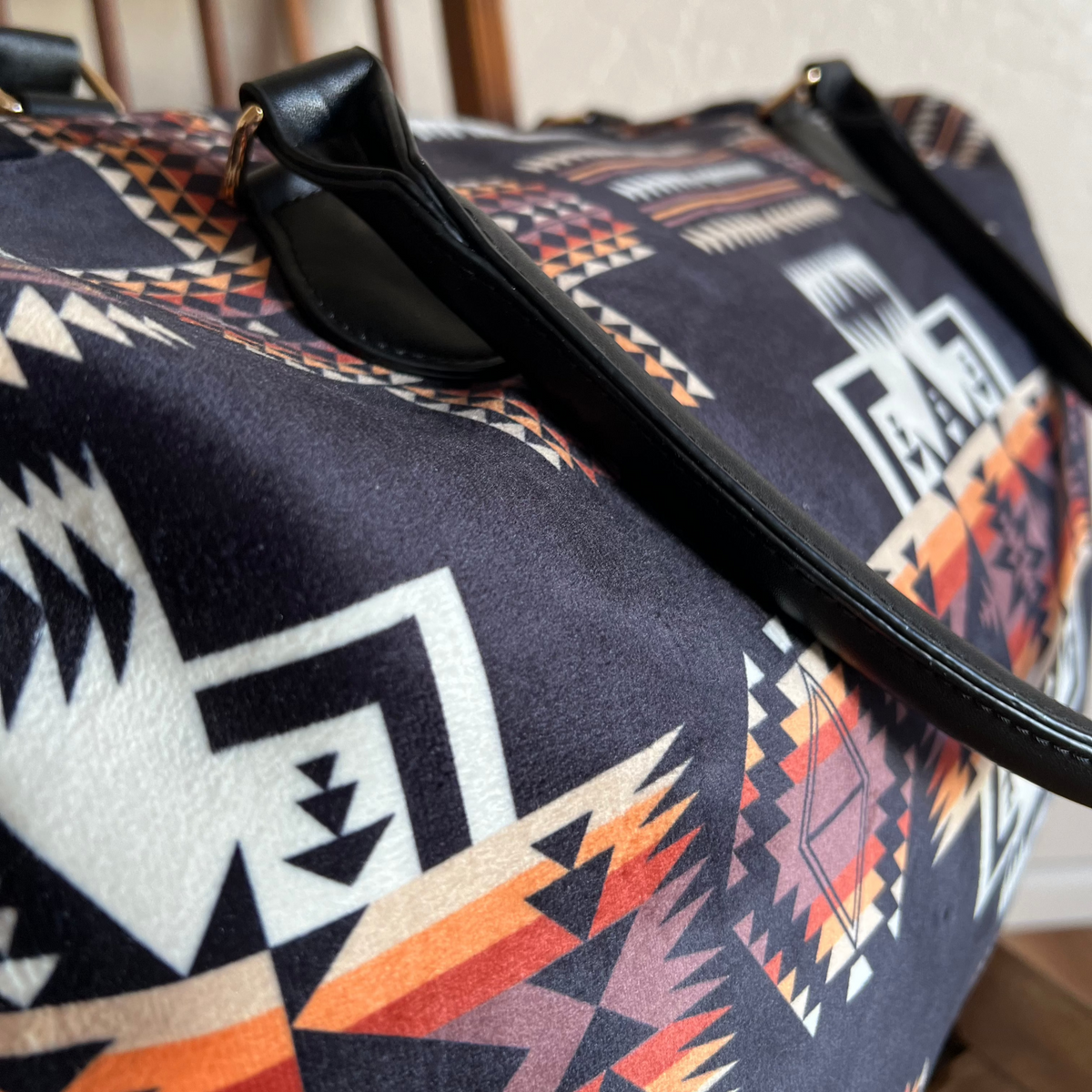 Black Aztec Weekender Bag