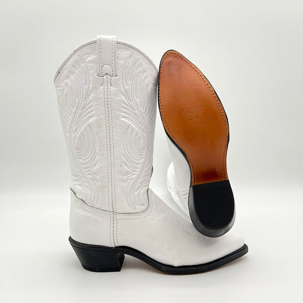 Women's White Cowboy Boots- Size 7.5