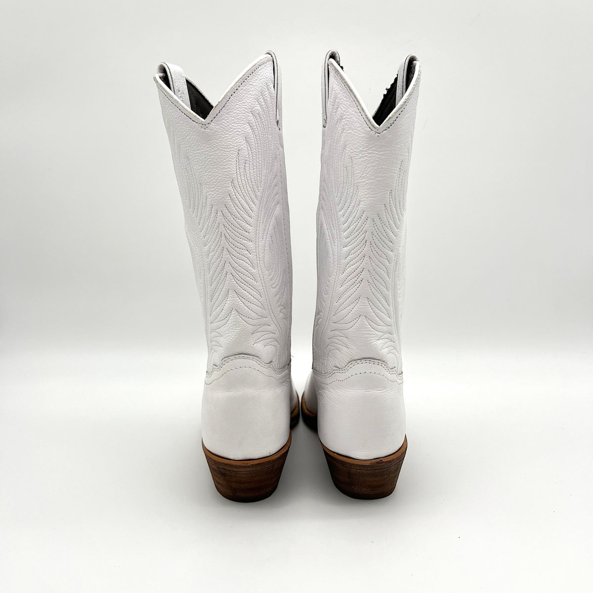 Women's White Cowboy Boots- Size 7