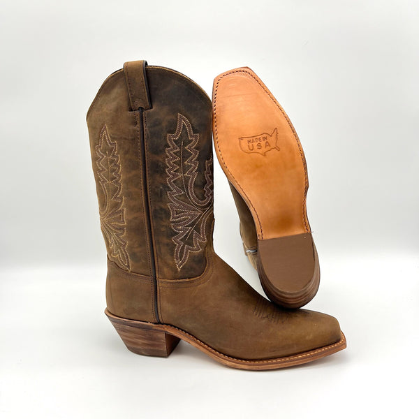 Women's Brown Cowboy Boots- Size 10