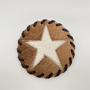 Cowhide Star Coasters