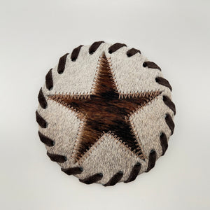 Cowhide Star Coasters