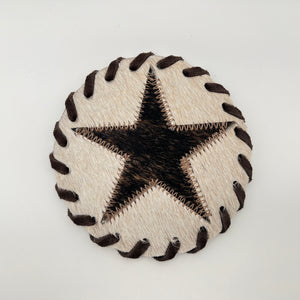 Cowhide Star Coasters