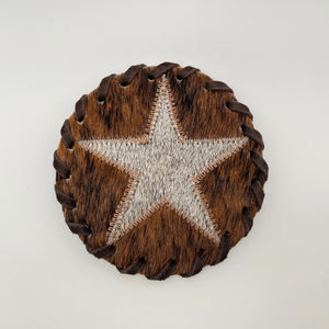 Cowhide Star Coasters