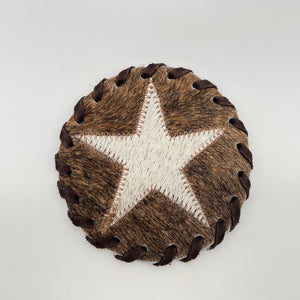 Cowhide Star Coasters