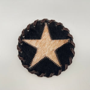 Cowhide Star Coasters