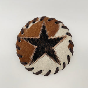 Cowhide Star Coasters