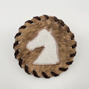 Cowhide Horse Coasters