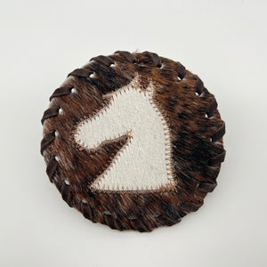 Cowhide Horse Coasters