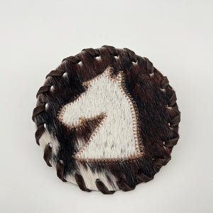 Cowhide Horse Coasters