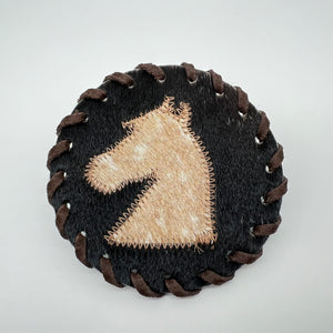 Cowhide Horse Coasters