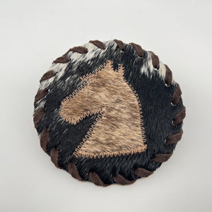 Cowhide Horse Coasters